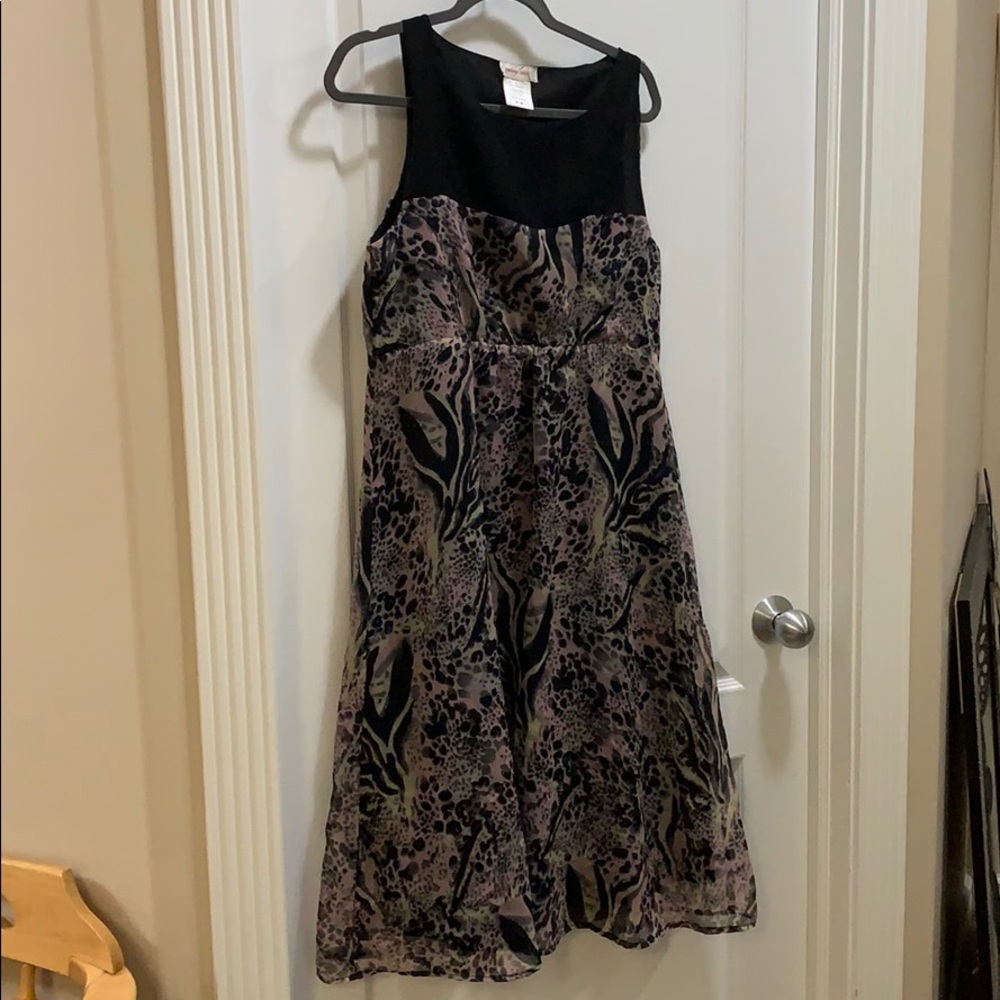 BOGO Animal print green/pink/black dress